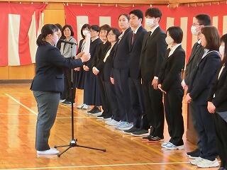 着任式　代表あいさつ