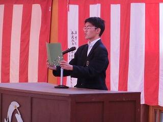 始業式　あいさつ