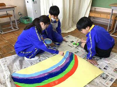 虹ができてきました